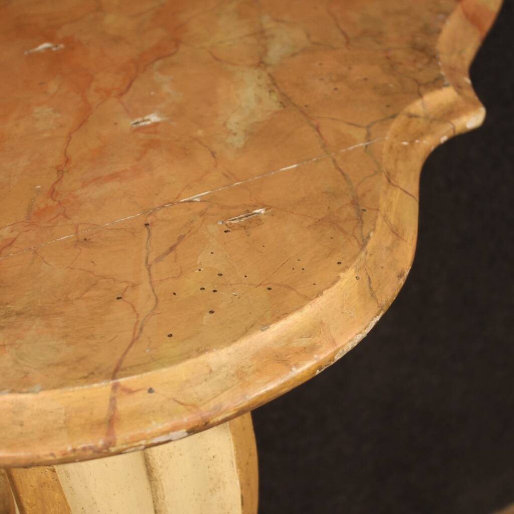 Italian lacquered and painted console table