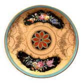 Grande assiette / plat décoratif en porcelaine de Paris, décor polychr