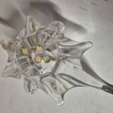 Clear blown crystal centerpiece, Vannes Crystal style, 26cm