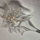 Centre de table en cristal soufflé transparent style Cristal de Vannes 26cm