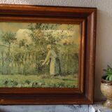 Ensemble 2 tableaux vintage martelés