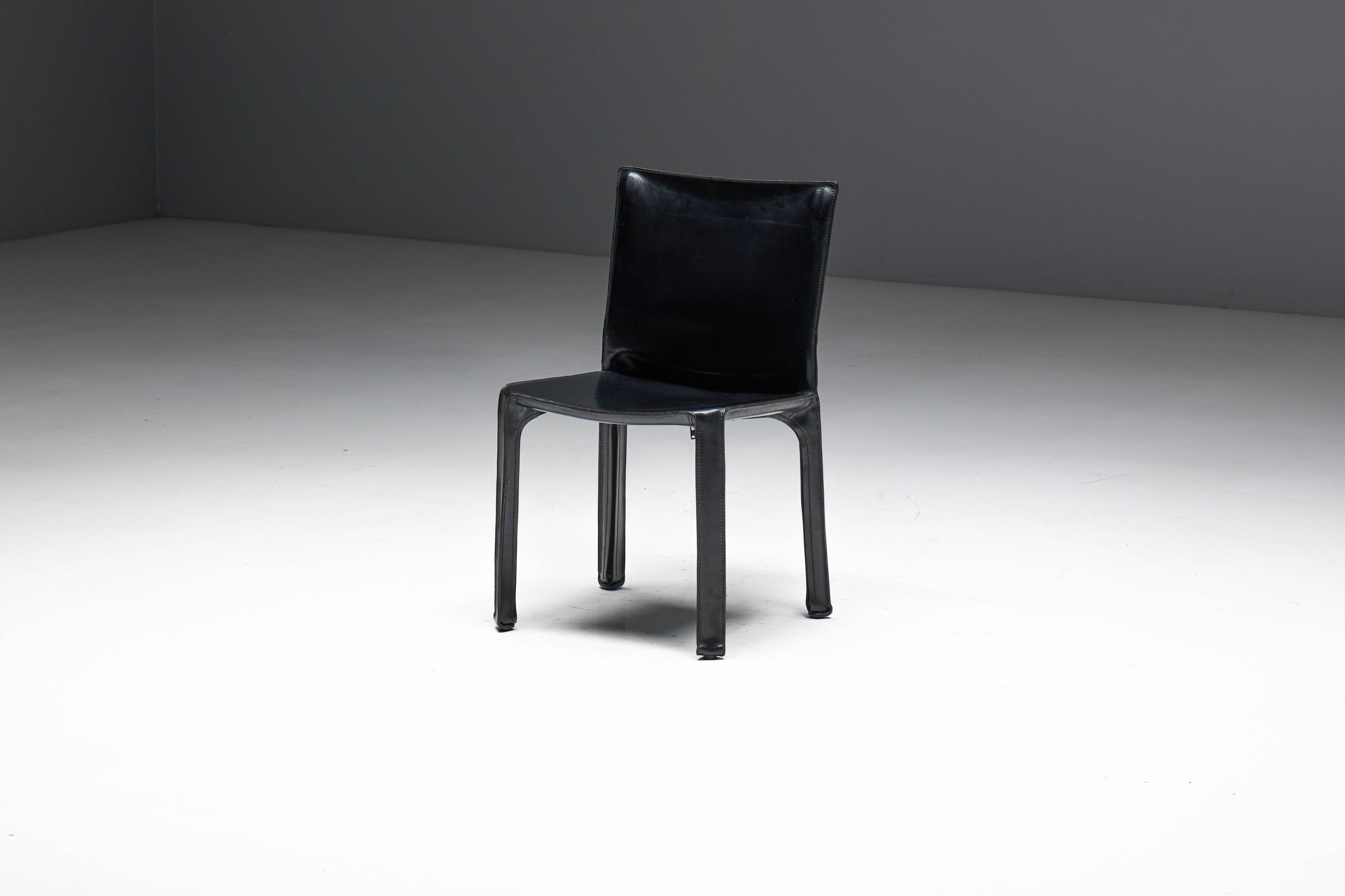 CAB 412 Chairs by Mario Bellini for Cassina, Italy, 1970s