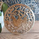 Tripod plant holder in gilded brass