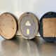 Ensemble de 3 cadres ovales en bois
