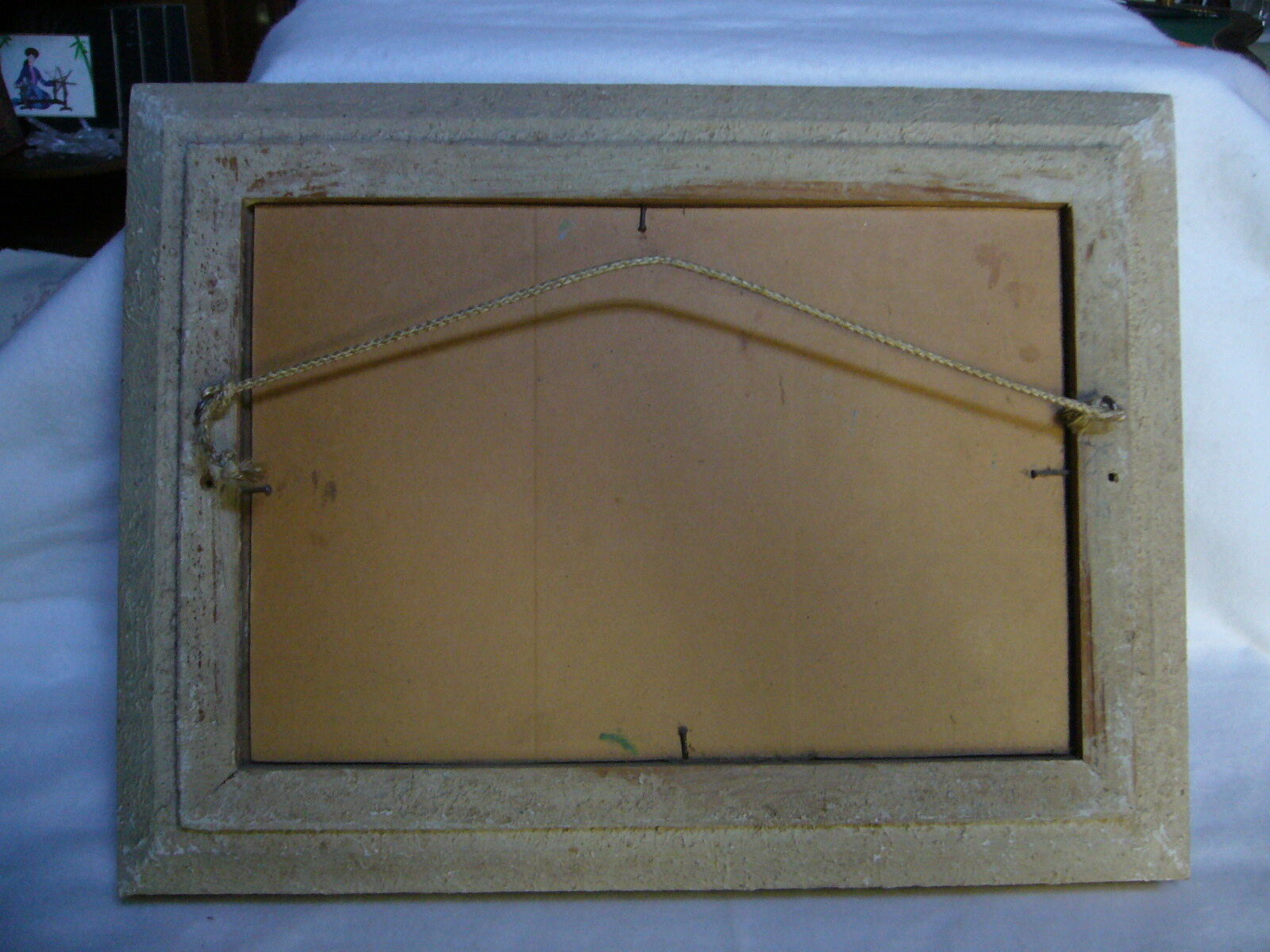 Signed old framed painting depicting a country landscape