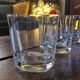 Set of 6 vintage faceted whisky glasses from the 70s-80s
