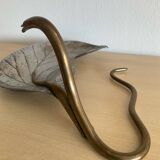Art Nouveau brass and silver-plated metal pocket emptier