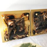 Set of 2 Murano Glass Wall Lamps by Toni Zuccheri for Venini, 1970s Italy