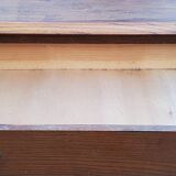 Vintage oak chest of drawers from the 50s with 4 drawers and compass feet