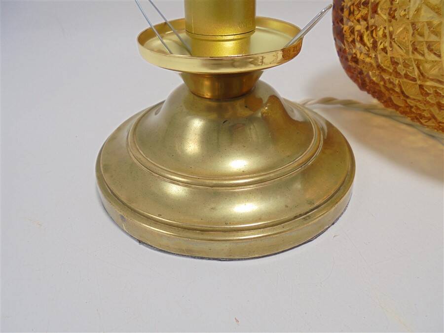 Amber glass lamp