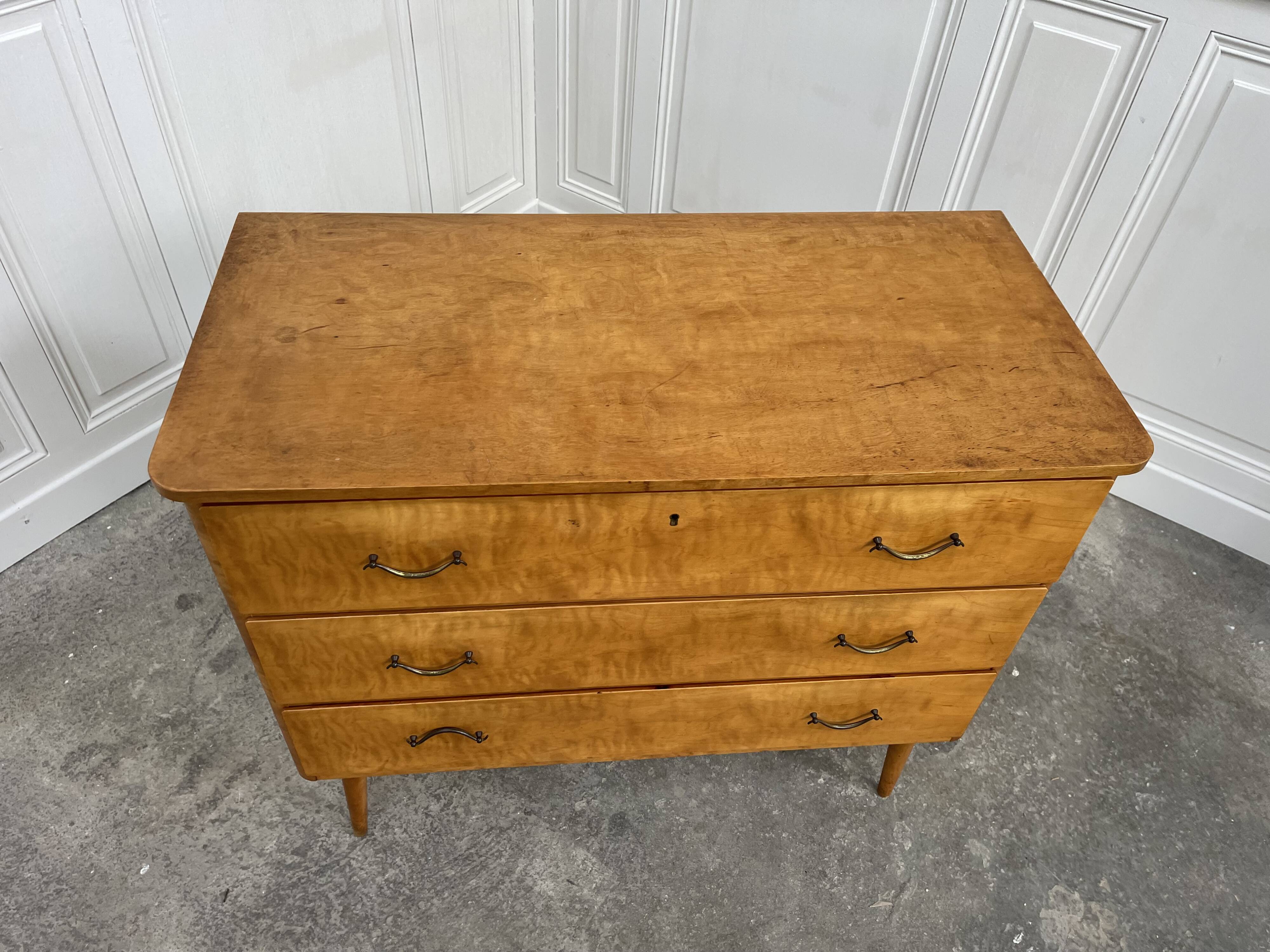 Small vintage Scandinavian chest of drawers