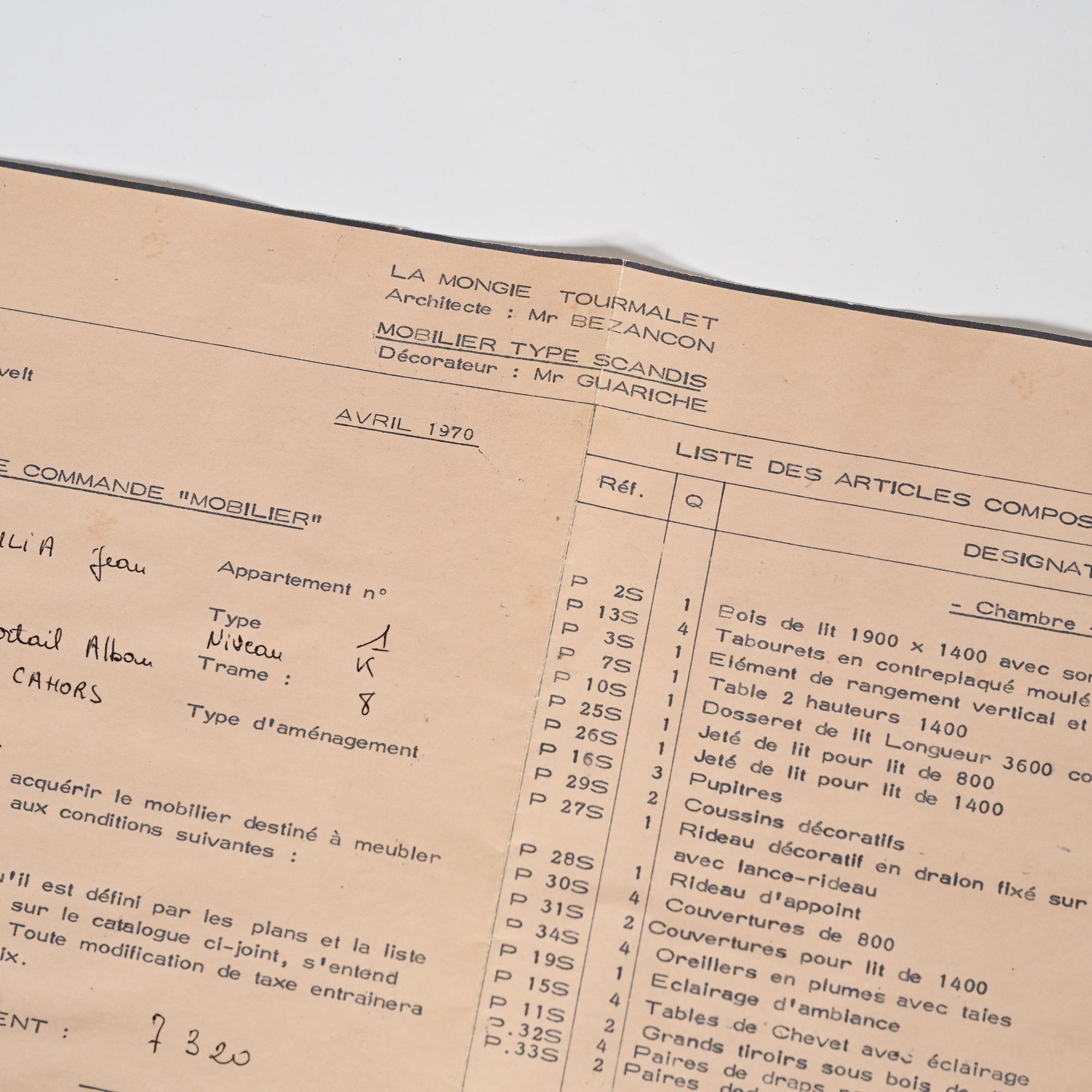 Lit superposé par Pierre Guariche, édition Negroni, circa 1968
