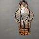 Suspension en verre de Murano rose et fer forgé, années 1970