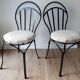 Set de 2 chaises métal noir