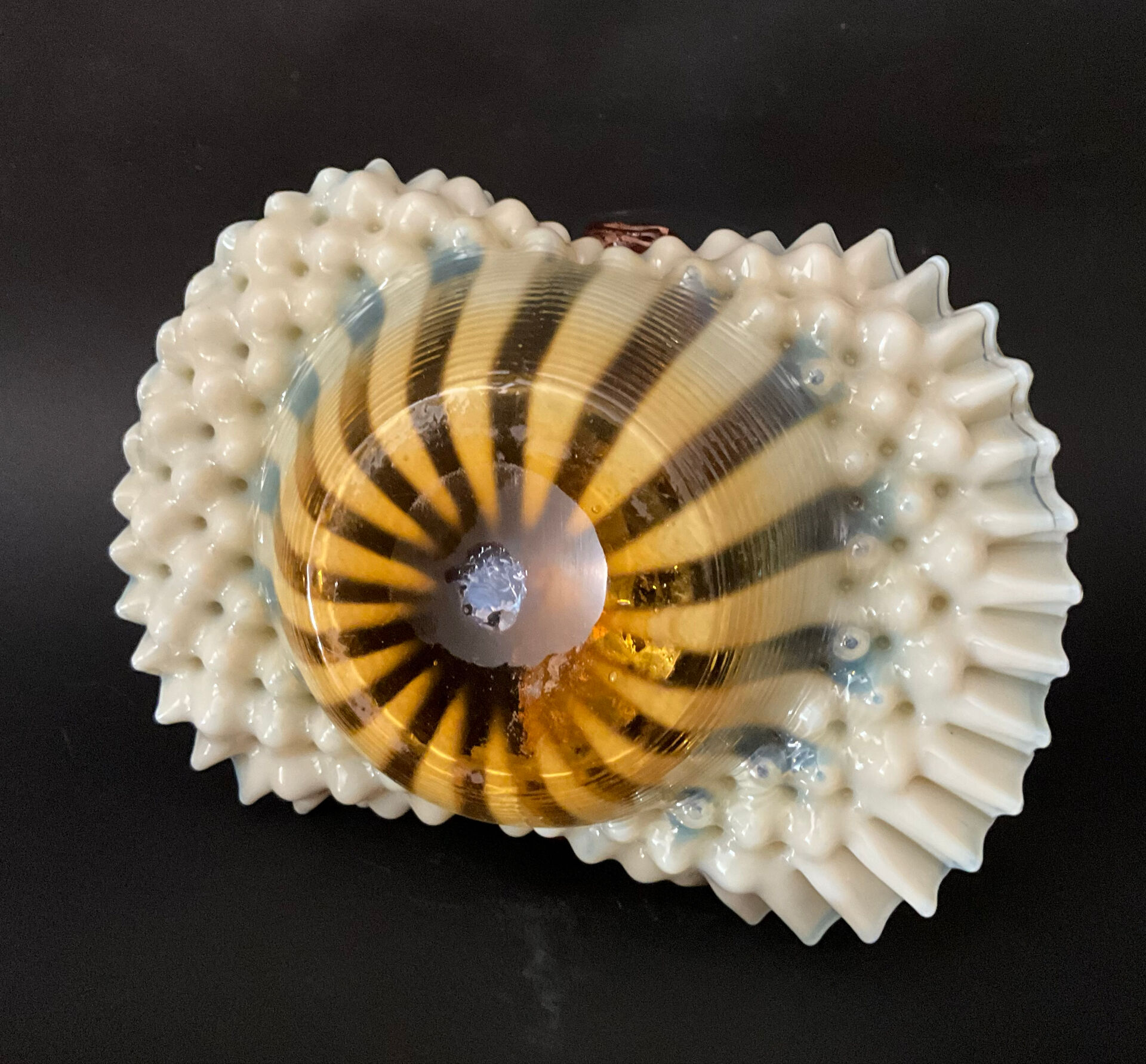 Murano opaline glass bowl, Italy, 1950s-1960s