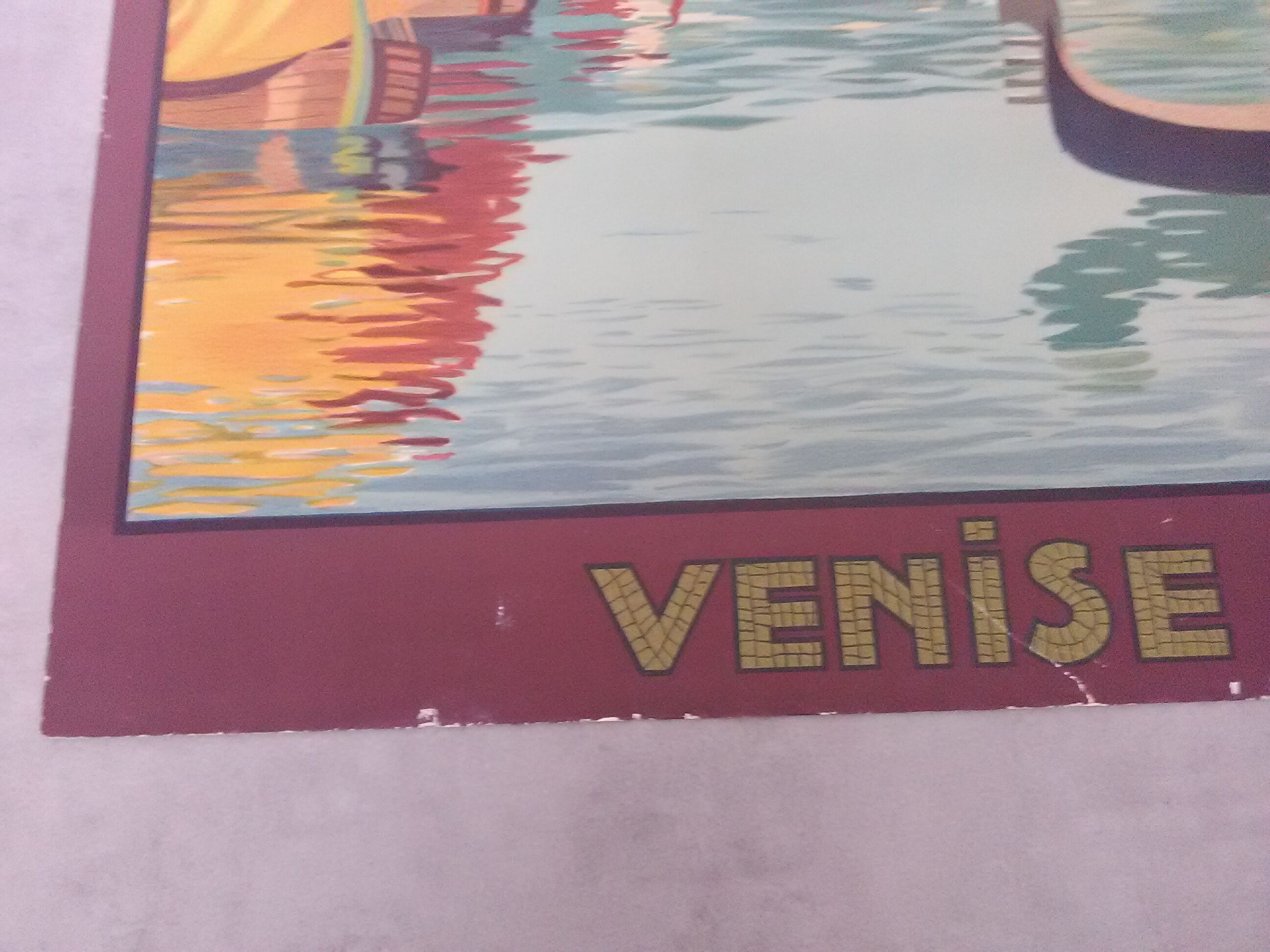 Affiche lithographiée ancienne "Venise" par Geo Dorival (1921)