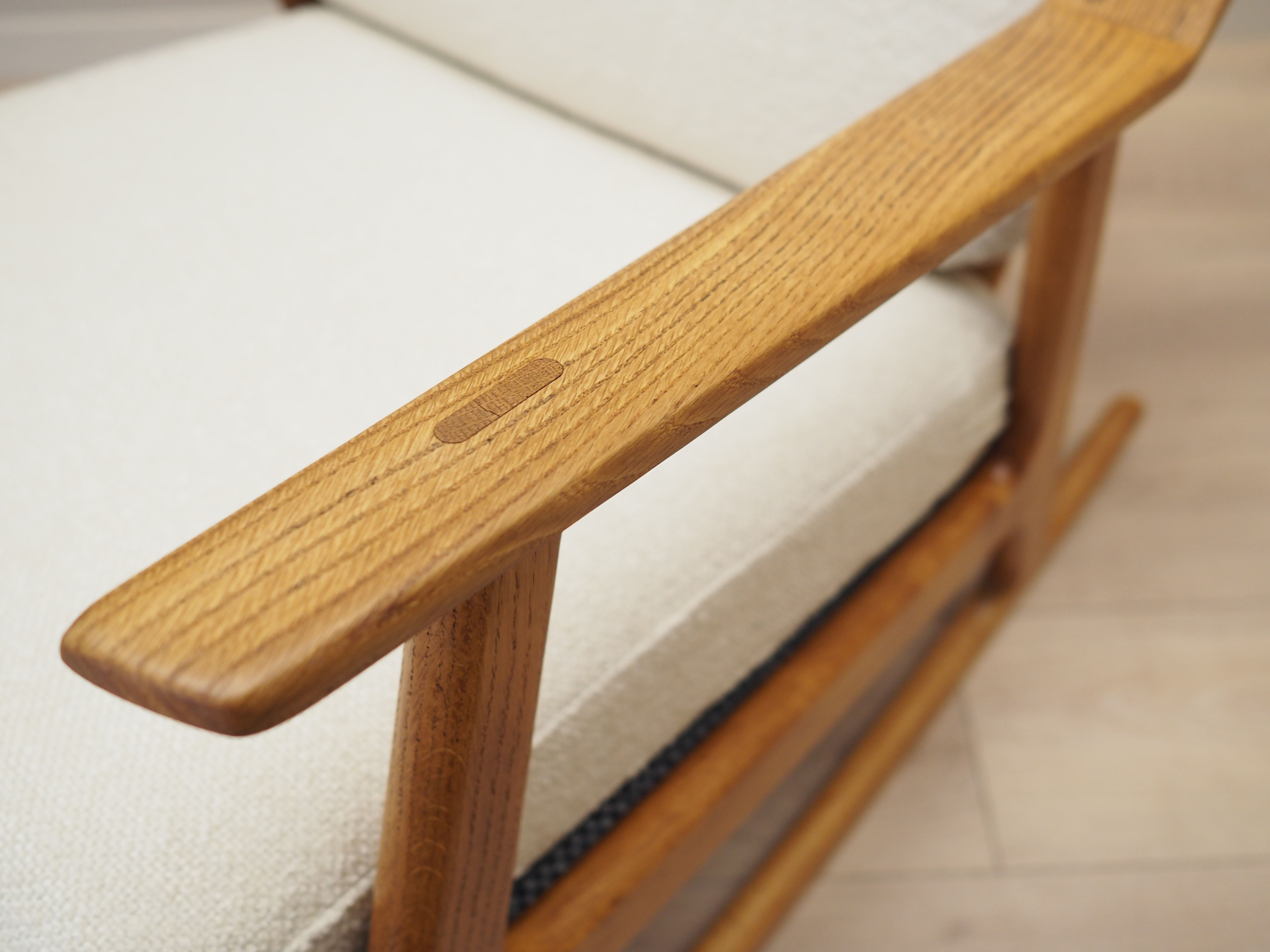 Fauteuil à bascule en chêne, design danois, années 1960, designer: H. Brockmann Petersen, production: Randers Møbelf