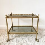 Brass and smoked glass dessert 60s