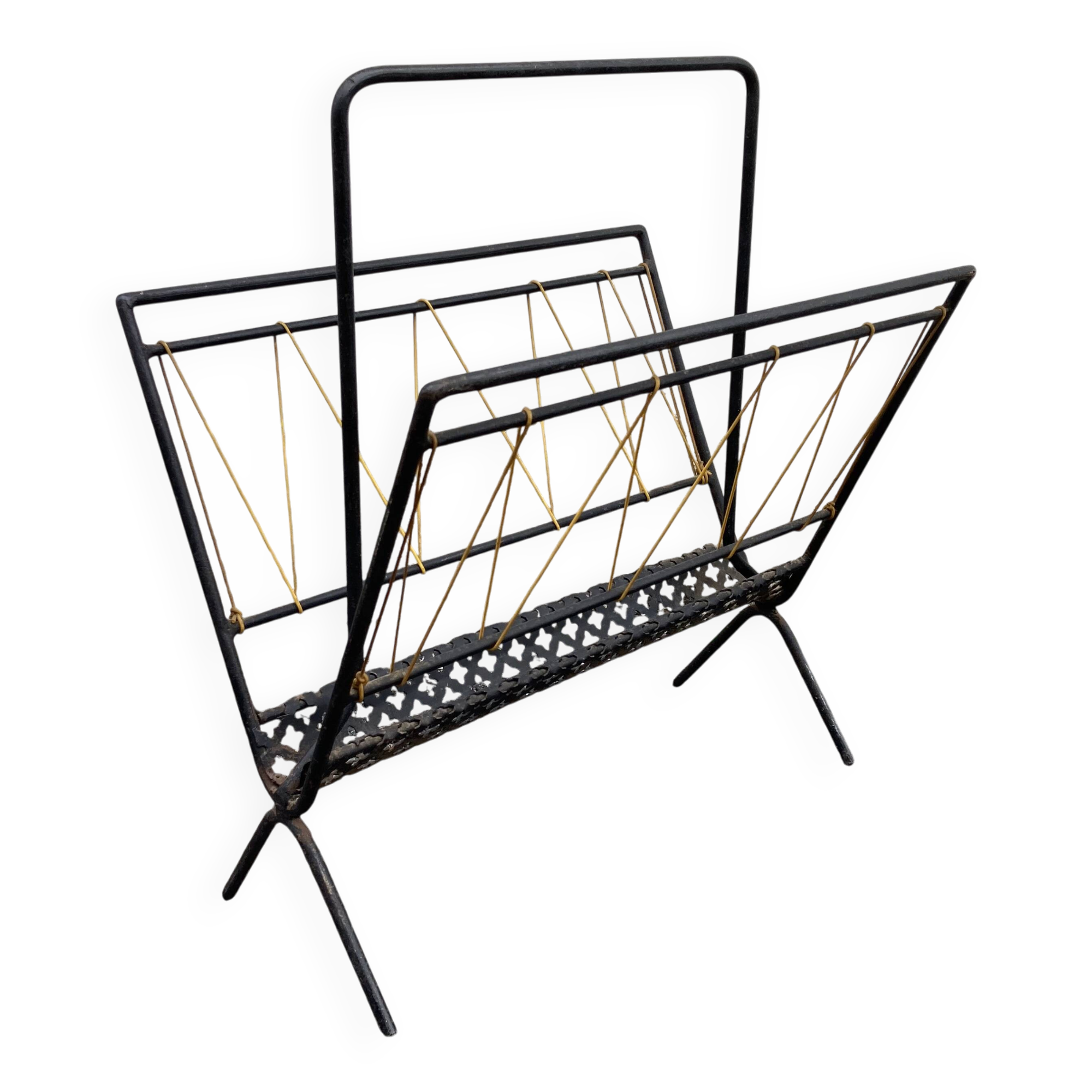 Magazine rack in the style of Mathieu Matégot (1910-2001)