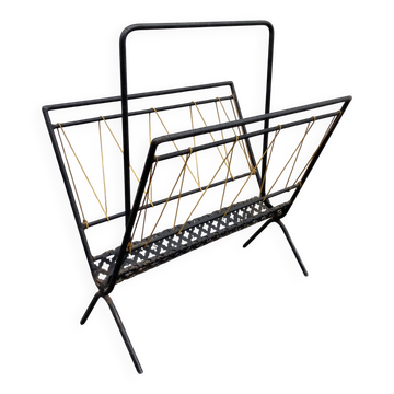 Magazine rack in the style of Mathieu Matégot (1910-2001)