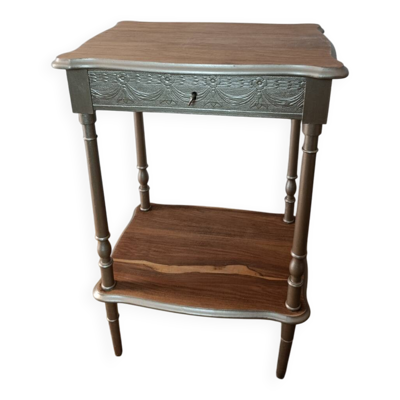 Travailleuse couture/ Meuble d'appoint doré