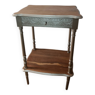 Travailleuse couture/ Meuble d'appoint doré