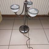 Vintage chromed metal table lamp used