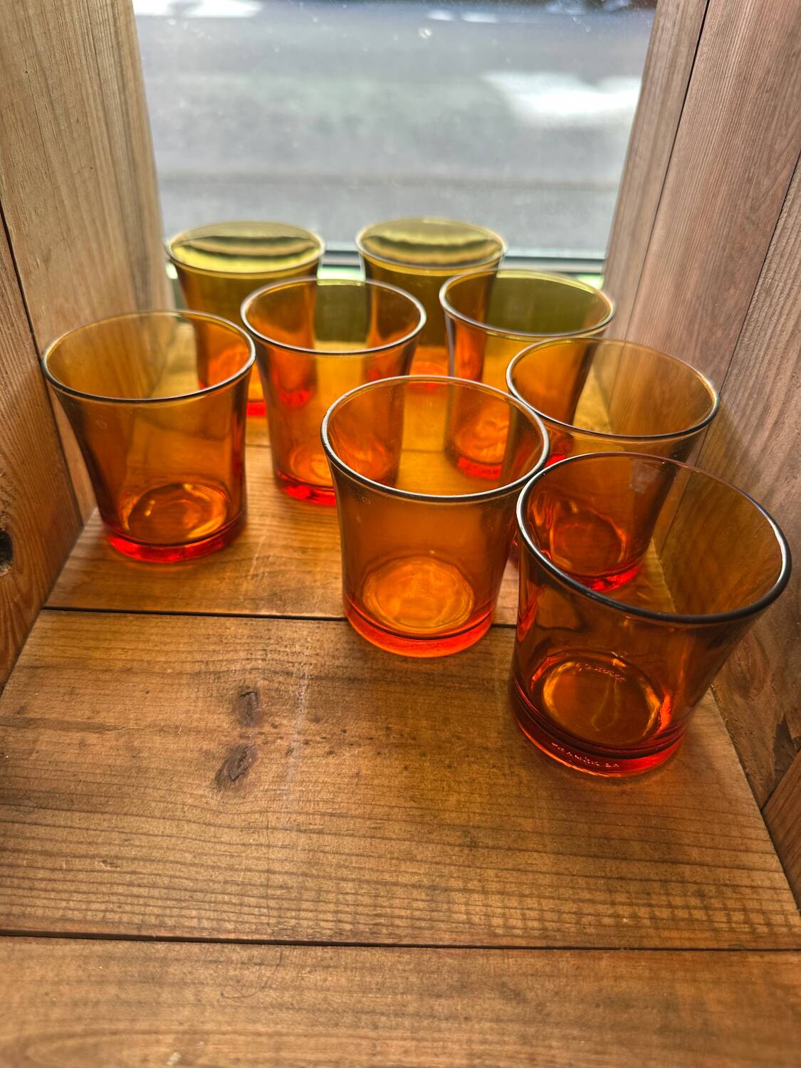 Amber Duralex glasses