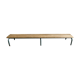 Vintage wood kindergarten bench and tubular structure in Long lacquered metal. 2m / High. 25 cm