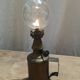 Late XIX brass Pigeon Lamp