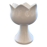 White tulip candle holder
