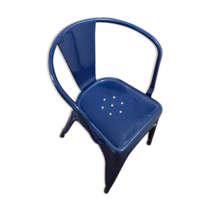 fauteuil Tolix a56 acier - bleu