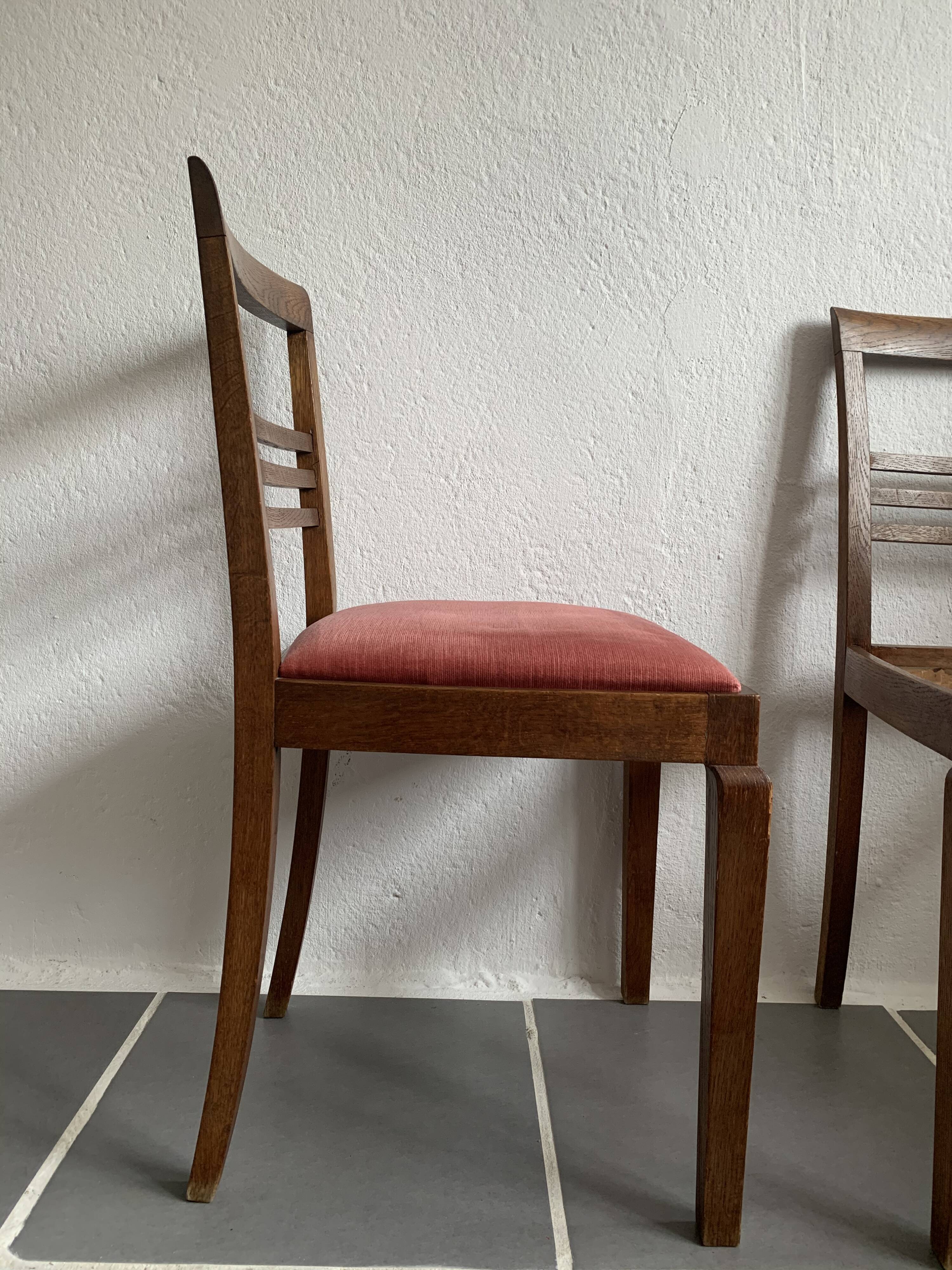 6 chairs era solid oak reconstruction