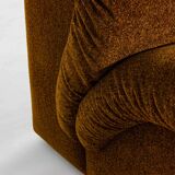 Modular sofa in rust brown velvet by Doimo, 1970s