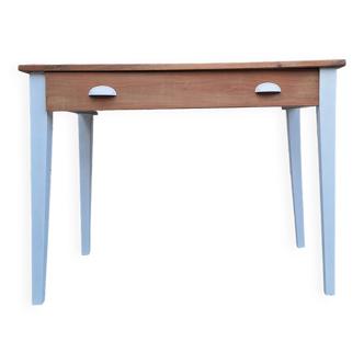 Table de ferme, bureau restauré