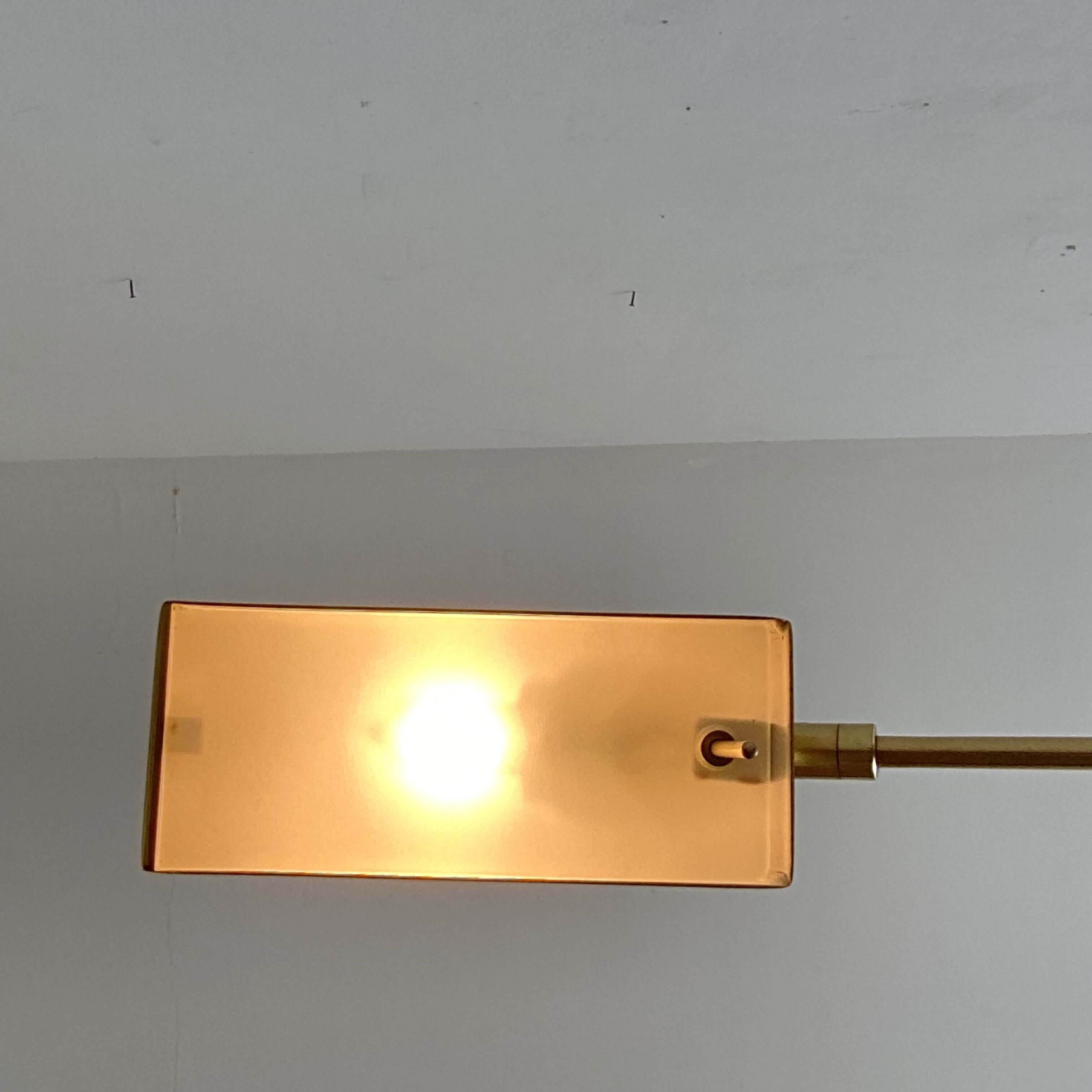 Golden lucid floor lamp