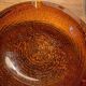 Vintage Amber Textured Glass Ashtray – 1970s – Space Style