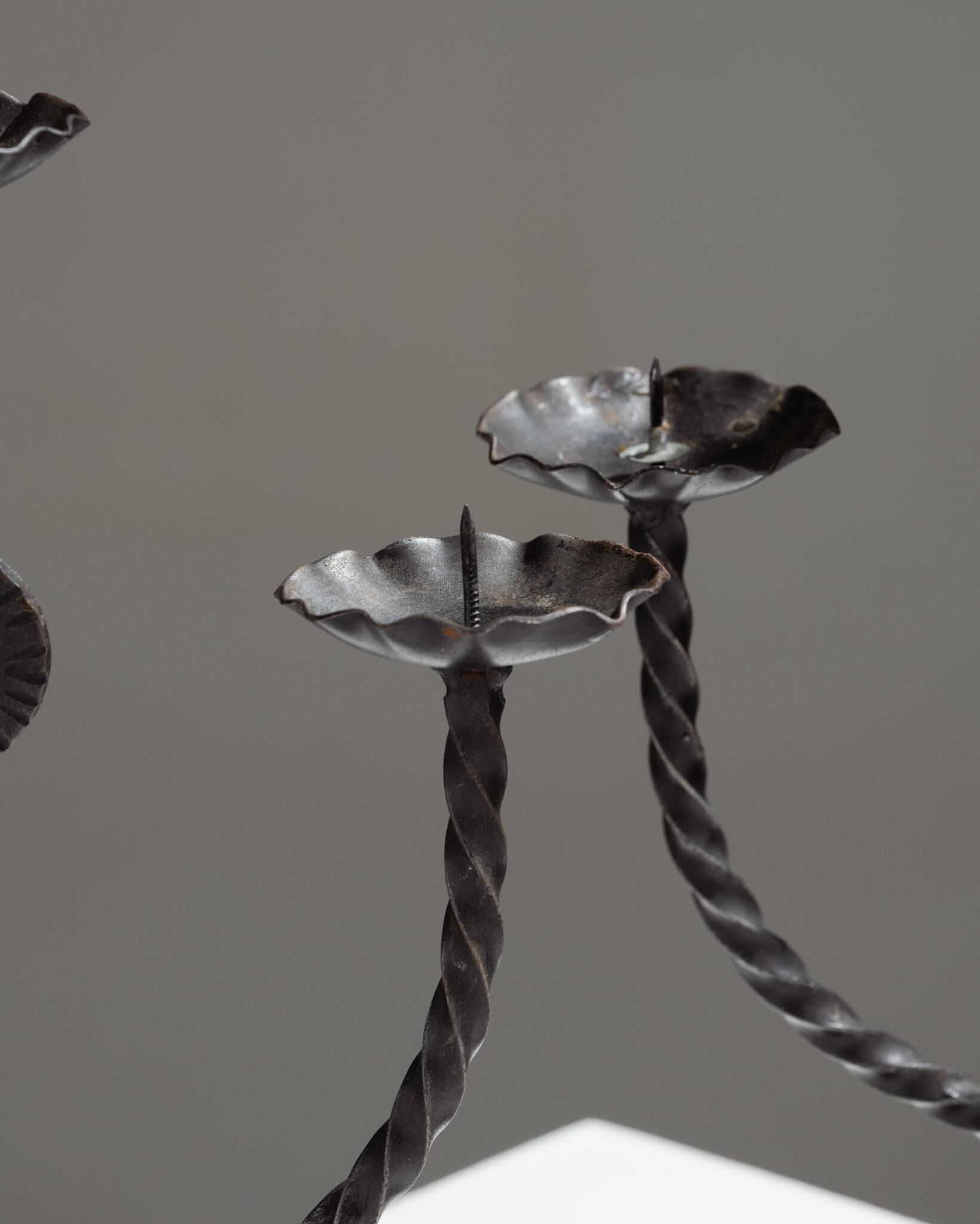 Pair of Brutalist Candlesticks, 1950s