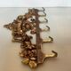 Key hanger key ring door tea towels gilded metal Italy