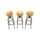 Set of six cast iron bar stools 1970s