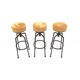 Set of six cast iron bar stools 1970s