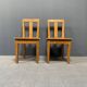 Set of 2 painted Swedish chairs