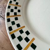 4 flat plates terre de fer h.b.c. earthenware model "chantilly"