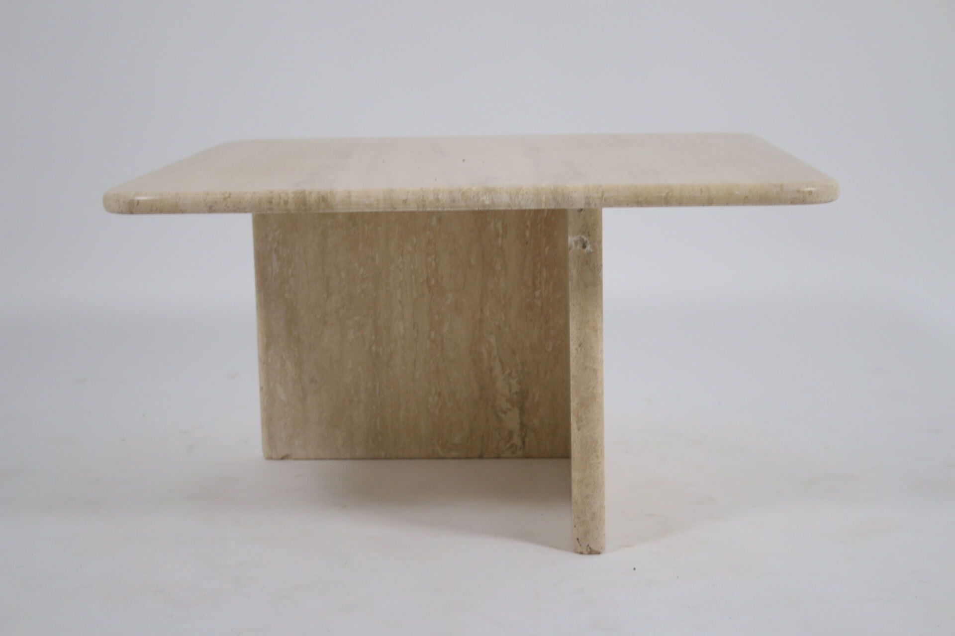 French travertine marble table set 1960