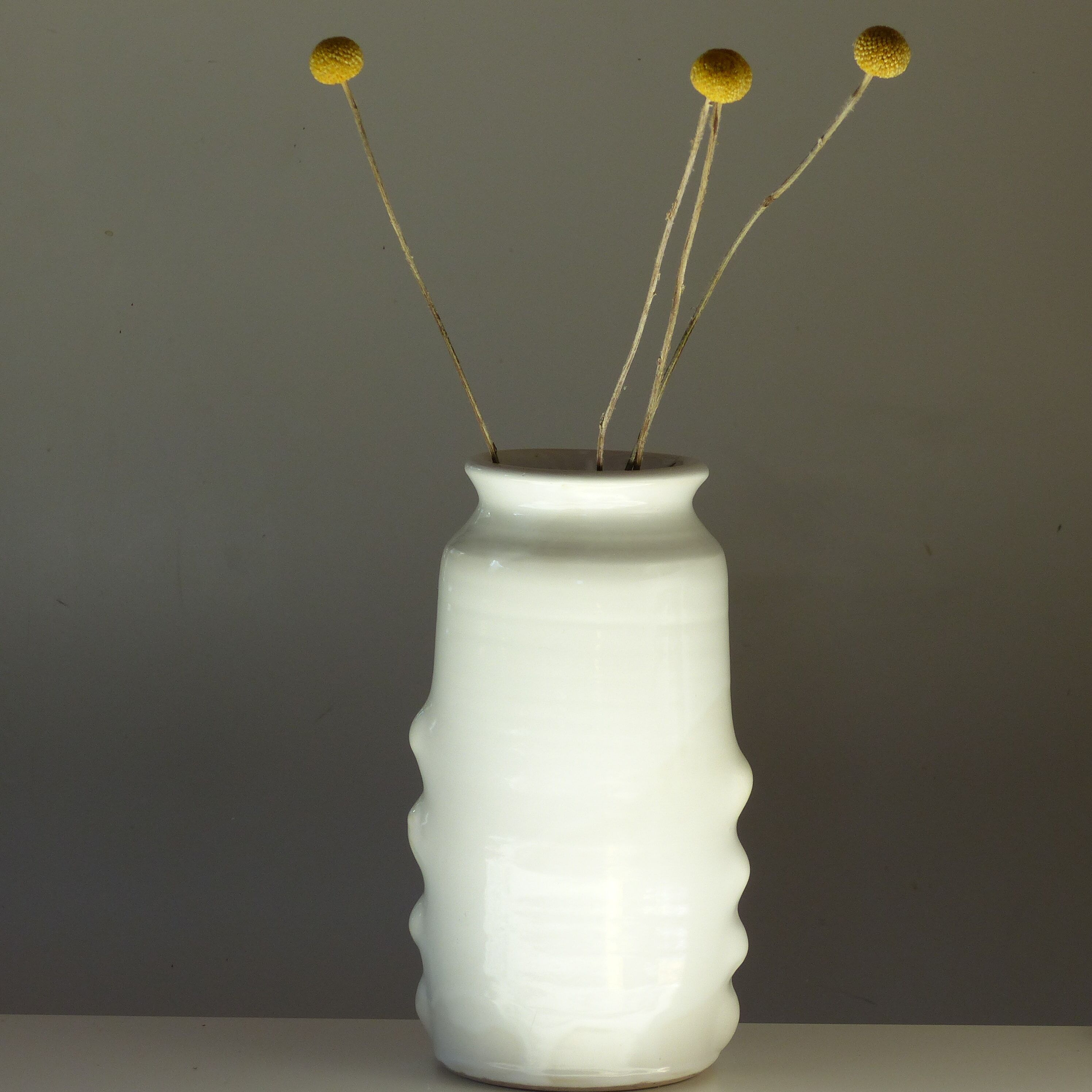 White ceramic vase