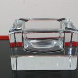 Cube/ Square shaped crystal ashtray Sevres France