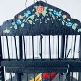 Vintage wooden birdcage