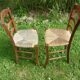 2 old Provençal-style straw chairs