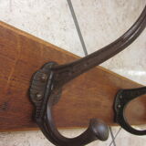 Bistro coat rack has 6 cast iron pads