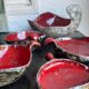 Ceramic set Arlette Roux Vallauris 1950s